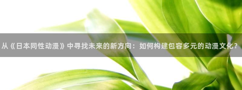 汗汗漫画高清在线看：从《日本同性动漫》中寻找未来的新方向：如何构建包容多元的动漫文化？配图